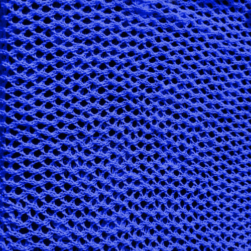 Tela Calada Tipo Crochet Azul 100% Algodón Peinado Por Metro