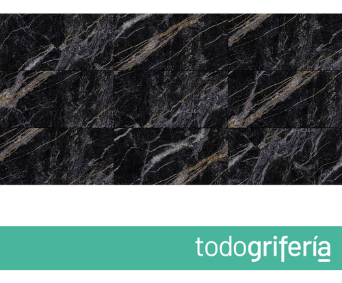 Porcelanato Pulido Brillante Negro Quarzo Dark 90x180 Cm