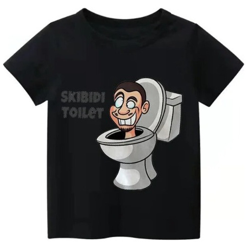 Polera Infantil Skibidi Toilet Game Algodon Estampado