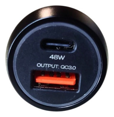 Cargador Para Auto Carga Súper Rápida Doble 48w Usb + Tipo C