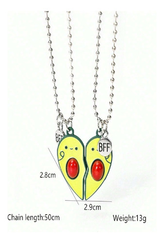 Par De Collares Duo Bff Pareja Amistad Deportivos Teams Bff Aguacate