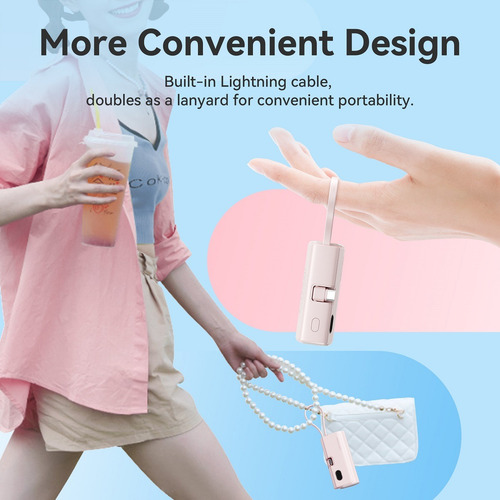 Batería Externa Para iPhone Y Android 2 En 1 De 4800mah