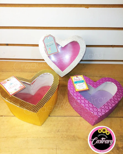 Cajas Corazón Con Visor 