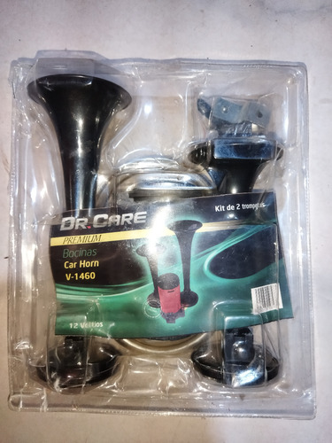 Cornetas De Aire Doble Trompeta Con Compresor 12 V Dr. Care 