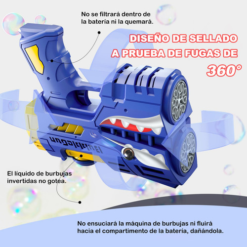Pistola De Burbujas 20 Agujeros Boda Juguetes De Ninos Playa Color Azul
