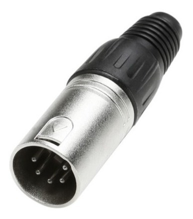 Conector Xlr 5 Pines Din Plug Macho Dmx Aereo Xlr Macho 