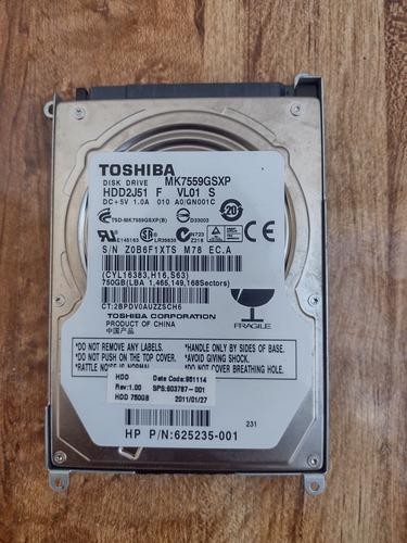 Disco Duro Toshiba 750gb 