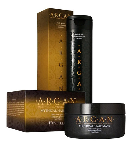 Kit Shampoo Argan 260 Ml + Mascara Argan 270gr Fidelite