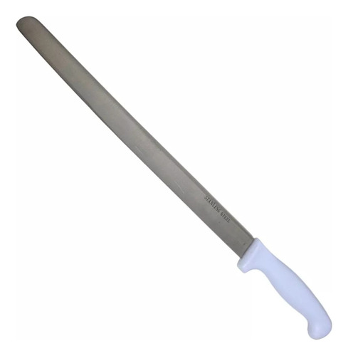 Cuchillo Liso Largo Pan Sándwich Miga Pernil Tortas 48cm Blanco