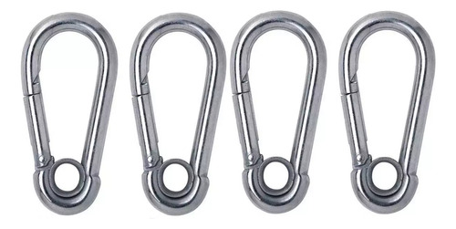 Kit Com 4 Mosquetões Trava Simples 4x40mm