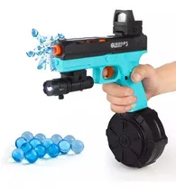 Comprar Pistola De Hidrogel Automática Glock Láser + 3 Cargadores