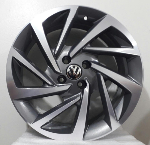 Rodas Jetta Golf Aro 18 5x112 (jogo)+bicos Cor Grafite