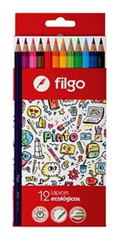 Lapiz Filgo Pinto X 12 Lapices Colores Largos - Por Unidad