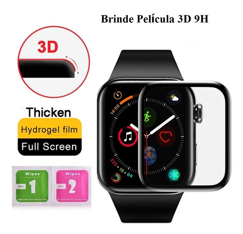 Case Capa Protetora Bumper App Watch Silicone +película E092