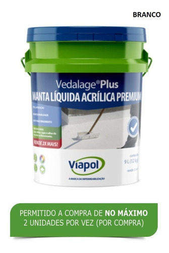  Vedalage Plus - Manta Liquida Premium Viapol 12kg - Cores