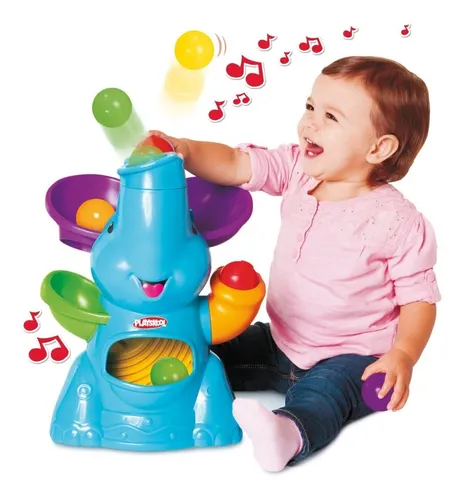 Elefante Musical De Playskool Lanza Pelotas Para Gateo Bebe