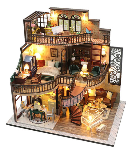 Nuevo Kits De Montaje De Casa De Muñecas De Madera, Arte En