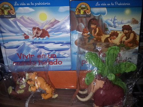 La Vida En La Prehistoria,  4 Libros C/ 7 Figuras, Envio Gra