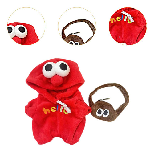 Ropa De Muñeca De Peluche De 15 Cm Y 17 Cm, Ropa De Rojo
