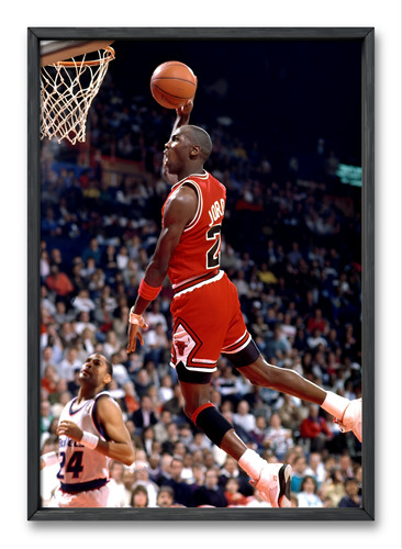 Cuadro Enmarcado - Poster Michael Jordan - Basquetbol 