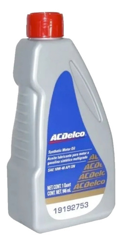 Aceite para motor ACDelco sintético 10W-40 para autos, pickups & suv