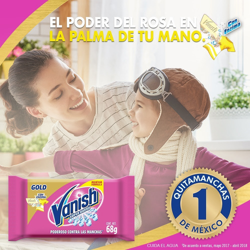 Jabón En Barra Quitamanchas Vanish Gold Con Enzima 68g