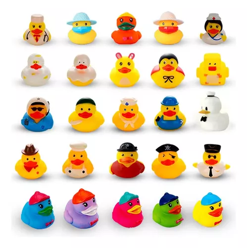 48 juguetes de baño de pato de goma amarillo de 2 pulgadas, patos de goma  grandes, patos de baño, juguetes chirriantes para cumpleaños, piscina