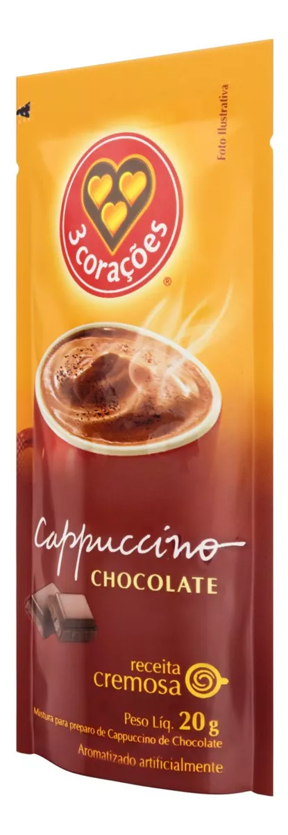 Terceira imagem para pesquisa de cappuccino tres coracoes sache comestiveis