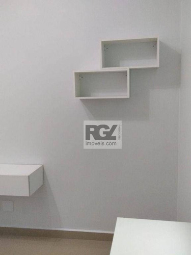 Imagem 10 de 25 de Kitnet Com 1 Dormitório À Venda, 25 M² Por R$ 210.000,00 - José Menino - Santos/sp - Kn0137