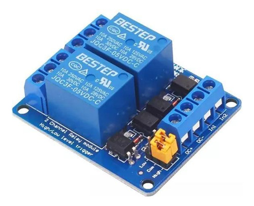 Módulo Rele 5v 10a 2 Canais Com Borne Kre Para Esp32