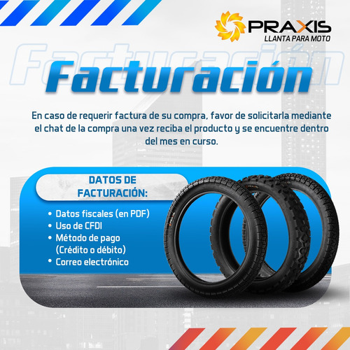 Cámara P/ Llanta De Moto Praxis 130/90-15 Tr-04 (10 Pz).