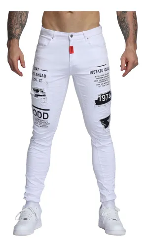 Pantalon Blanco Stretch Hombre