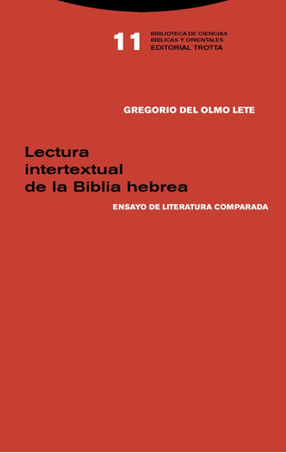 Libro Lectura Intertextual De La Biblia Hebrea - Del Olmo Le