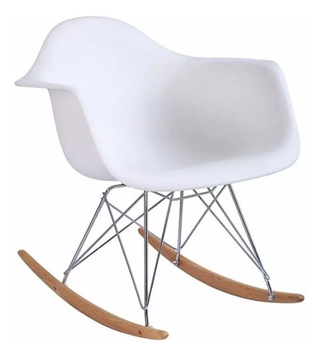 Silla Sillon Mecedor Eames Rocking Chair Negra Blanca