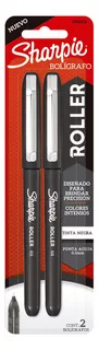 Sharpie Lapicera Roller 0.5mm Blister X2 Kit - Punta Aguja Color De La Tinta Negro