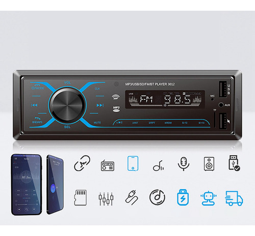 Reproductor De Mp3 Para Coche Mando A Distancia De 24 V.