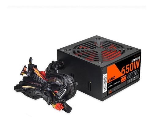 Fuente Pc Lnz 650w Atx Sx650-fs Cables Mallados Caseros