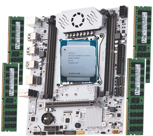 Kit Xeon 2678 V3 + Placa Turbo C612 + 128gb Ddr4 Cor Branco