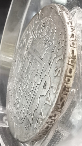 Moneda Original De Plata 8r Carlos Iiii 1792 Con Chops Mark