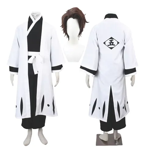 Disfraz De Cosplay De Aizen Sousuke, Peluca, Bleach Cosplay