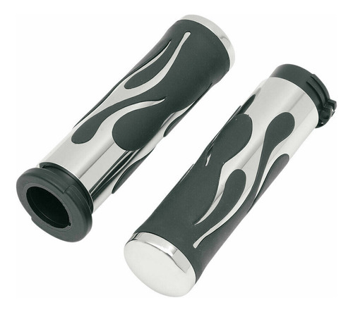 Drag Specialties Chrome Flamed Grips For 2008-2017 Harle Ssq