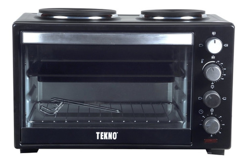 Horno Tostador Tekno Con Hornilla Doble Negro 30 L