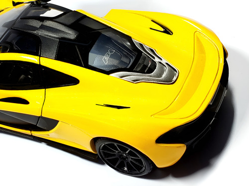 Pieza Única Coleccionismo Mclaren P1 1/24 Escala Metal Zamak Naccar Yellowish +black / Amarilla Nácar +negro