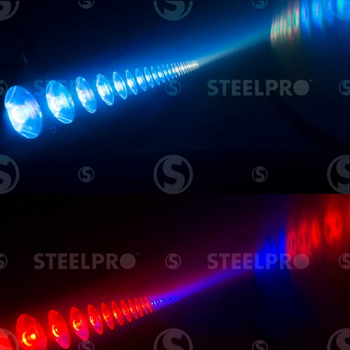Imagen 5 de 6 de Steelpro Barra Led Alta Potencia 24x5w Rgb - 3 En 1
