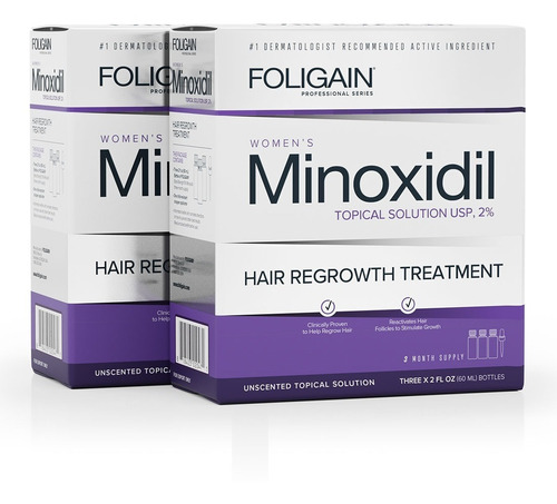 Foligain Minoxidil 2% Tratamiento Capilar Para Mujer 6 Meses