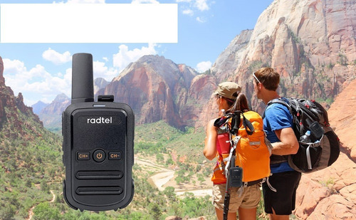 Par De Radio Ht Radtel Mini 16 Canais 462mhz 467mhz Bandas De Freqüência Uhf Cor Preto