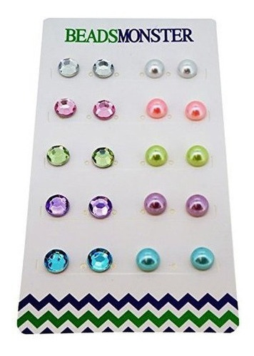 Juego De Regalo De Aretes Con Clip Magnético De Diamantes De