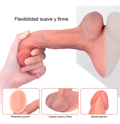 Imagen 4 de 9 de Juguete Sexual Vaginal Anal Realista Silicona Liquida21 Cm
