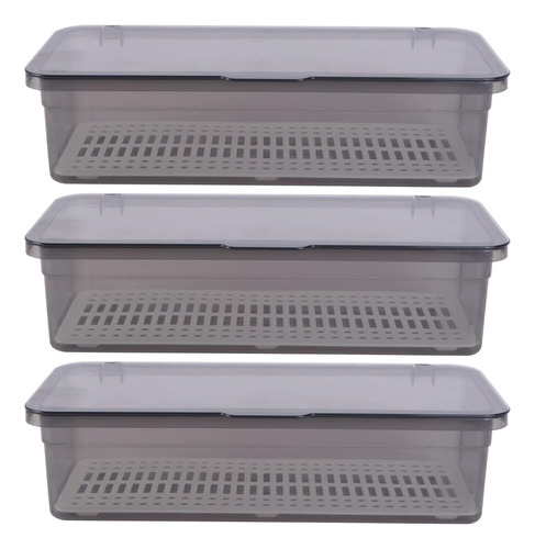 Set De 3 Bandejas De Almacenamiento De Cubiertos Con Tapa