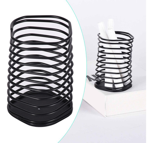 Porta-canetas De Metal E Organizador De Mesa De Papelaria De